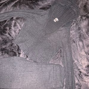 Fashion Nova matching gray sweat set